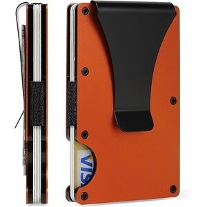 Slim Aluminum Wallet Holder, RFID Blocking Credit Card Case